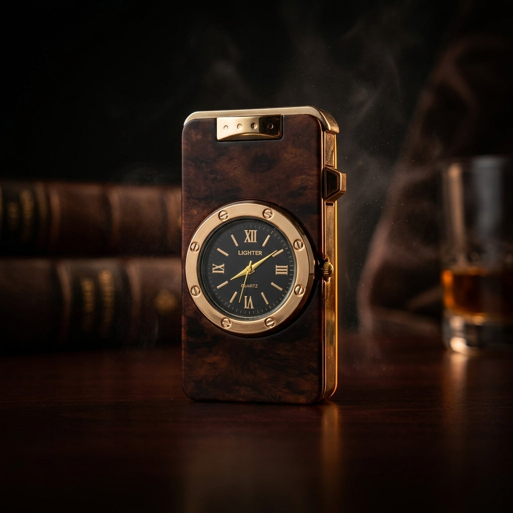 Buy Working Clock Jet Flame Lighter Online in India | Windproof Premium Lighter with Clock