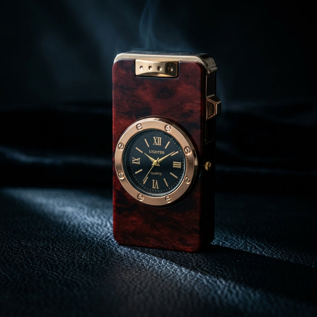 Buy Working Clock Jet Flame Lighter Online in India | Windproof Premium Lighter with Clock