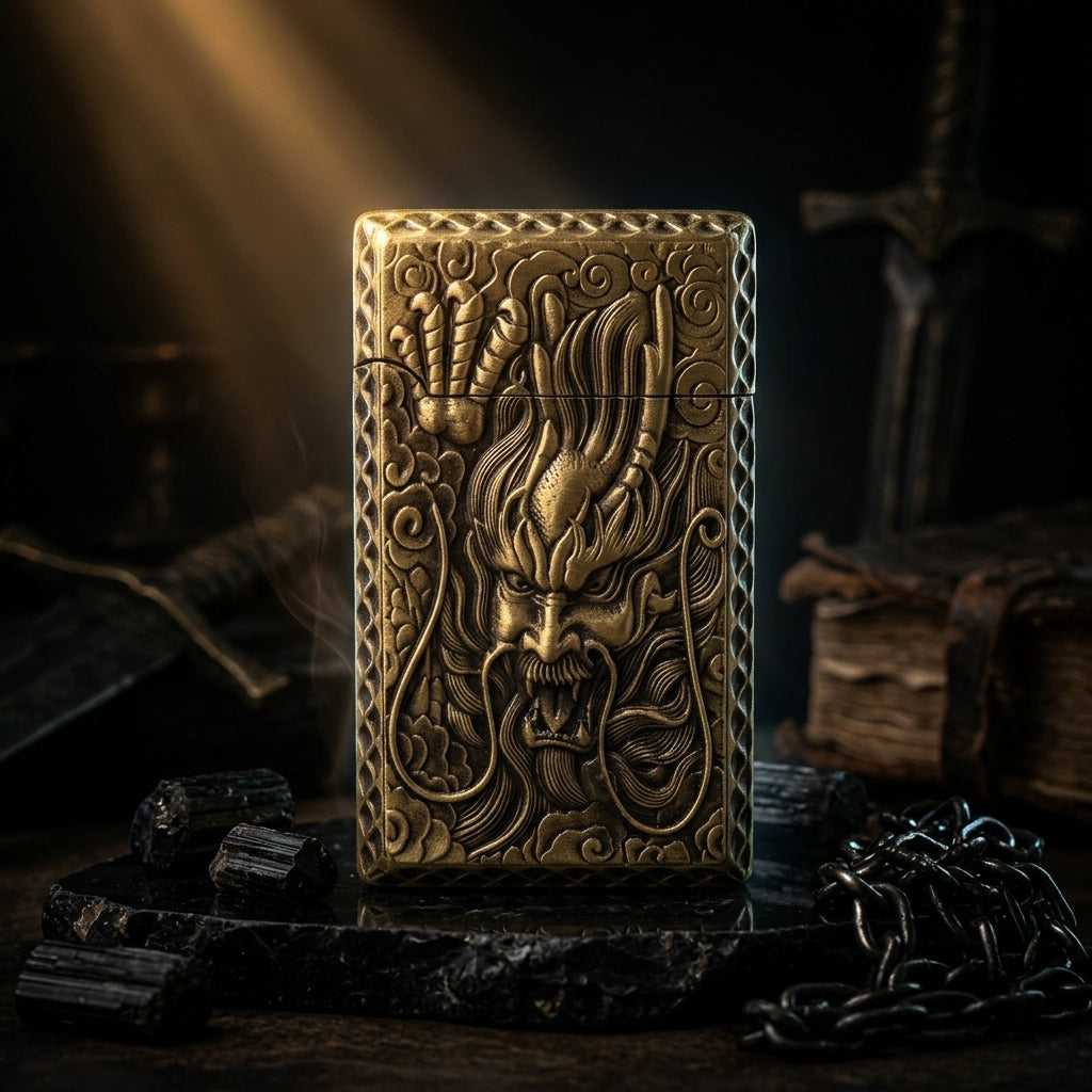Buy Dragon Engraved Metal Lighter Online in India | Premium Vintage Designer Lighter