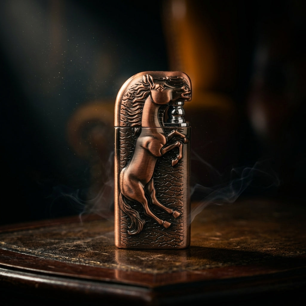Buy Vintage Horse Dual Flame Lighter Online in India | Premium Metal Designer Lighter