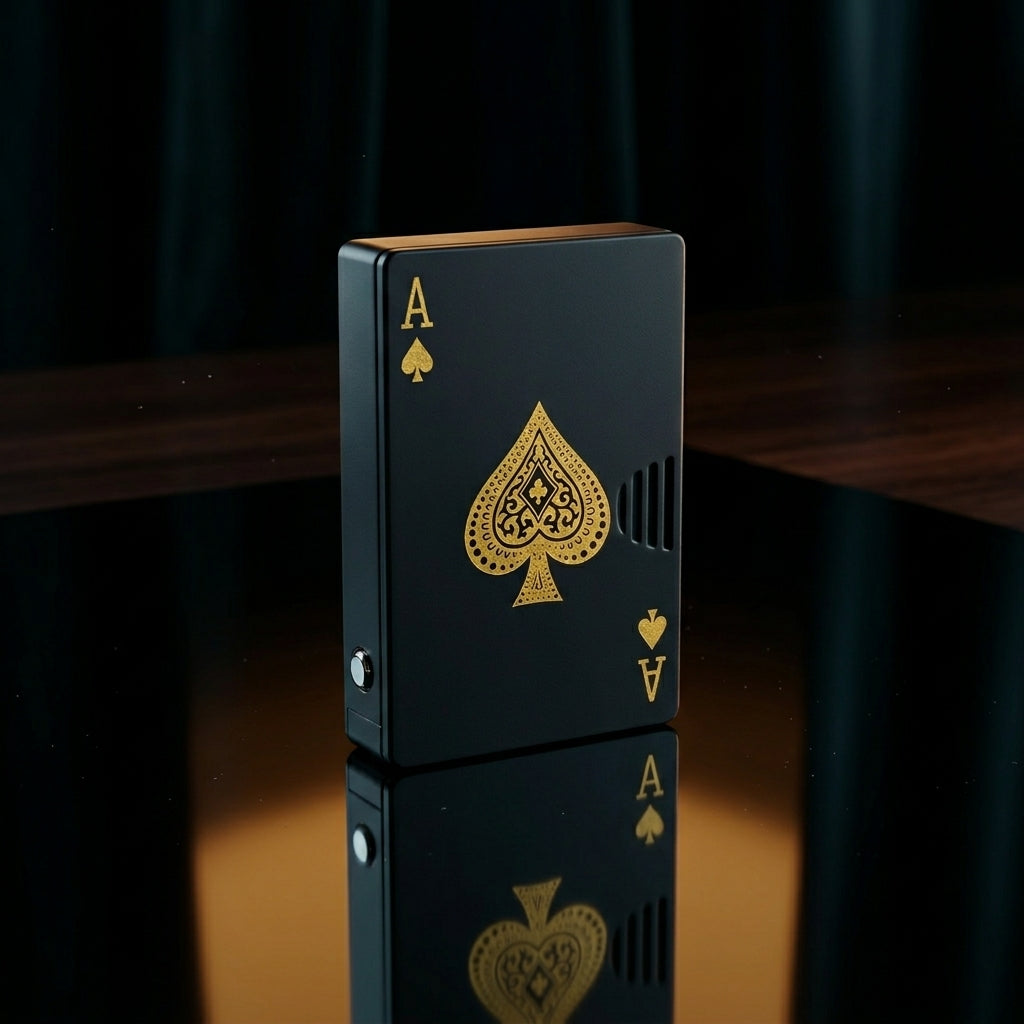Buy Matte Black Ace Card Lighter Online in India | Premium Metal Designer Lighter