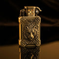 Buy Tiger Engraved Flint Wheel Lighter Online in India | Premium Vintage Metal Lighter