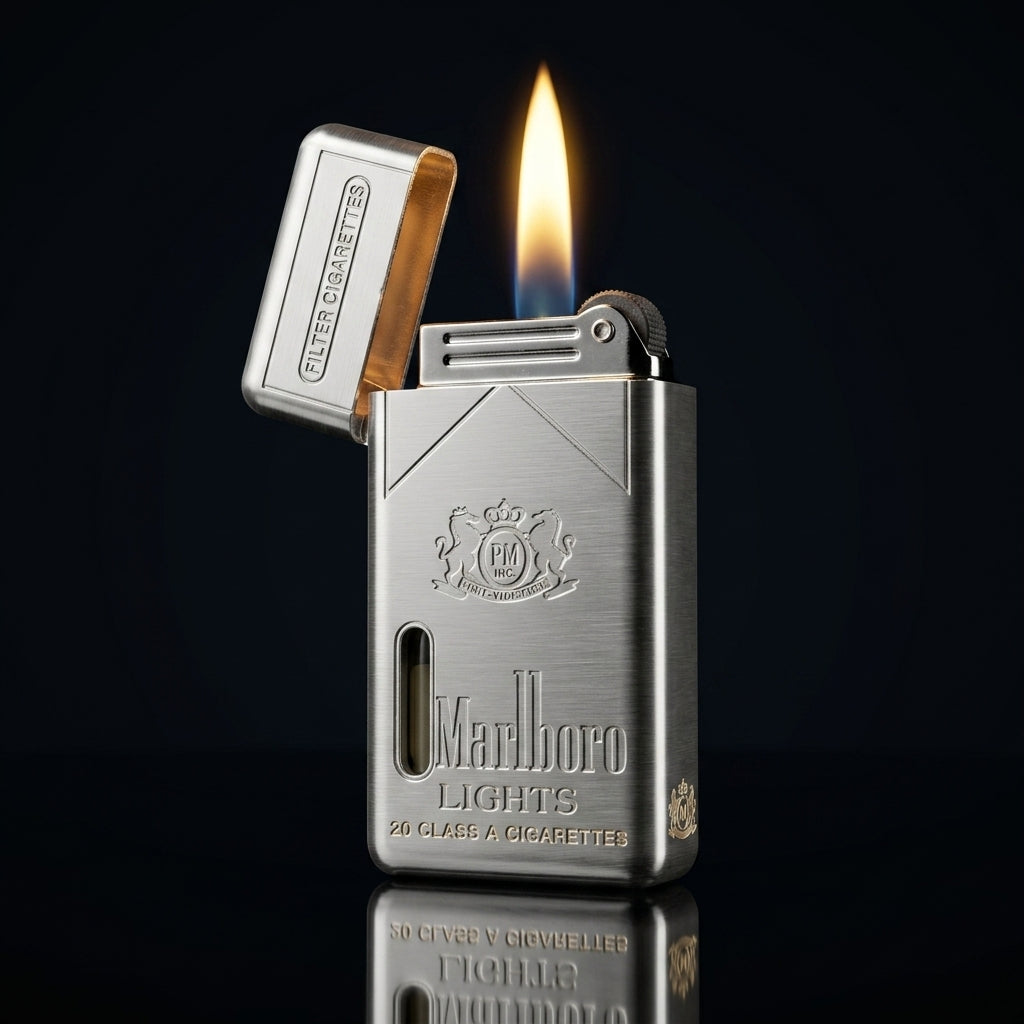 Buy Slim Classic Marlboro Lighter Online in India | Sleek Metal Pocket Lighter