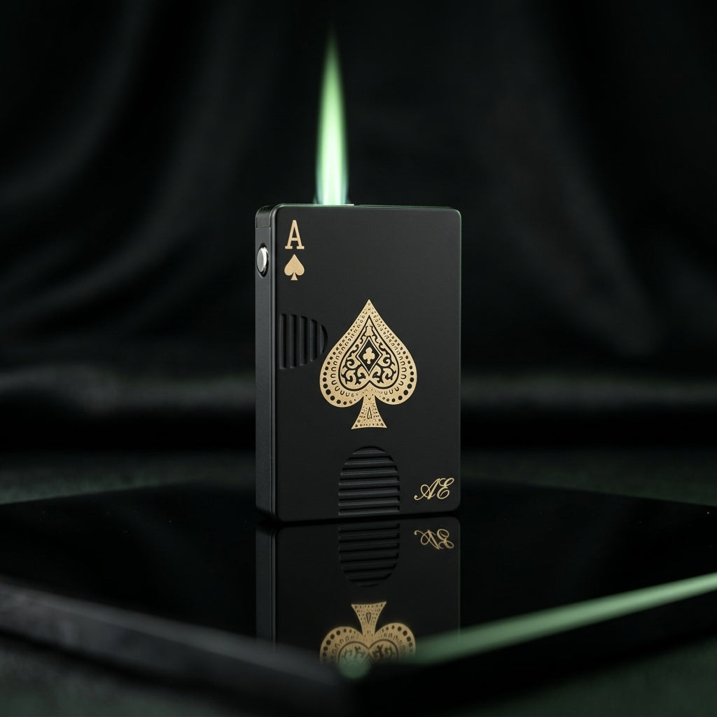 Buy Matte Black Ace Card Lighter Online in India | Premium Metal Designer Lighter
