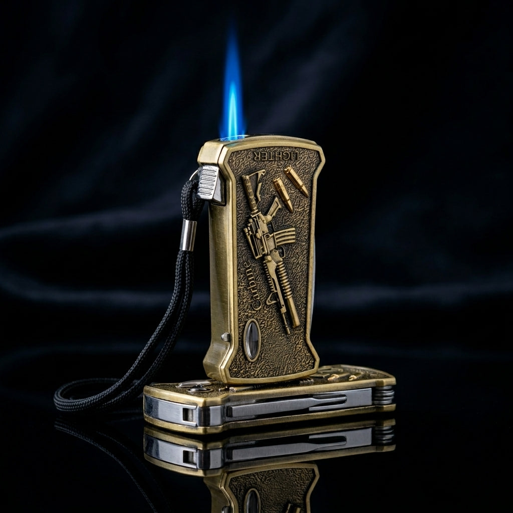 Buy Multi Tool Lighter with Folding Blade Online in India | Tactical Metal Lighter
