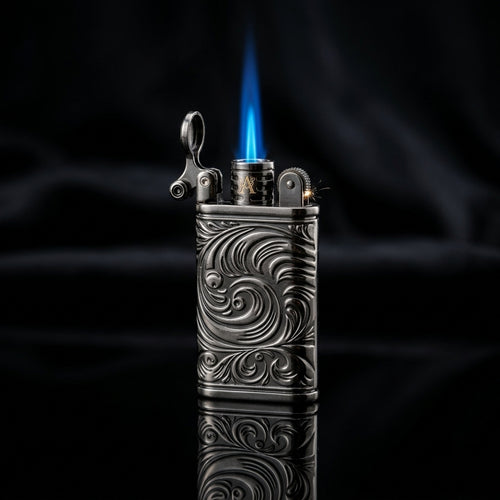 Buy Flint Wheel Crank Lighter Online in India | Vintage Mechanical Metal Lighter