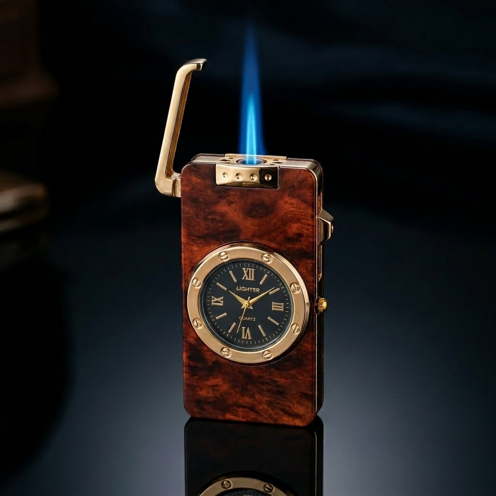 Buy Working Clock Jet Flame Lighter Online in India | Windproof Premium Lighter with Clock