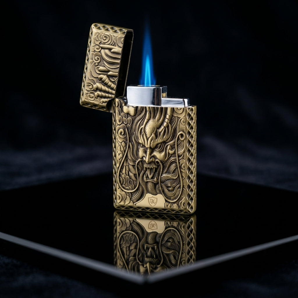 Buy Dragon Engraved Metal Lighter Online in India | Premium Vintage Designer Lighter